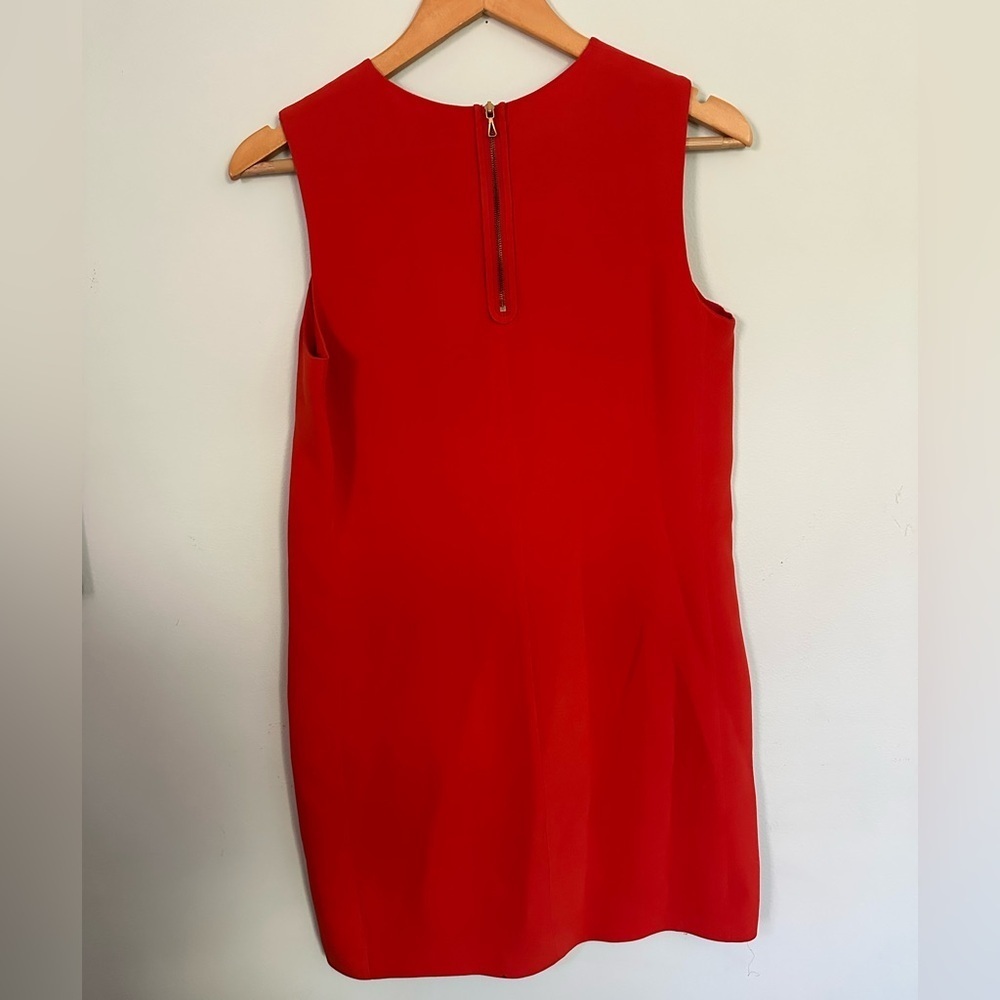 Vince silk mini formal homecoming Shift dress Orange Sleeveless Dress - Picture 5 of 6